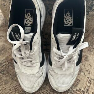 Vans Classic White and Black Sneakers